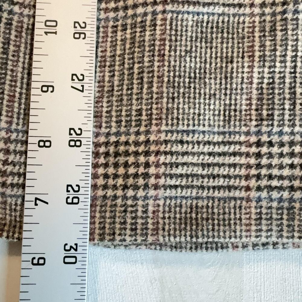 Jos A Bank Blazer Mens 42C Brown Plaid Camelhair Tweed Sport Coat Notch Lapel - Picture 13 of 14